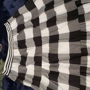 Talbot skirt black and white check